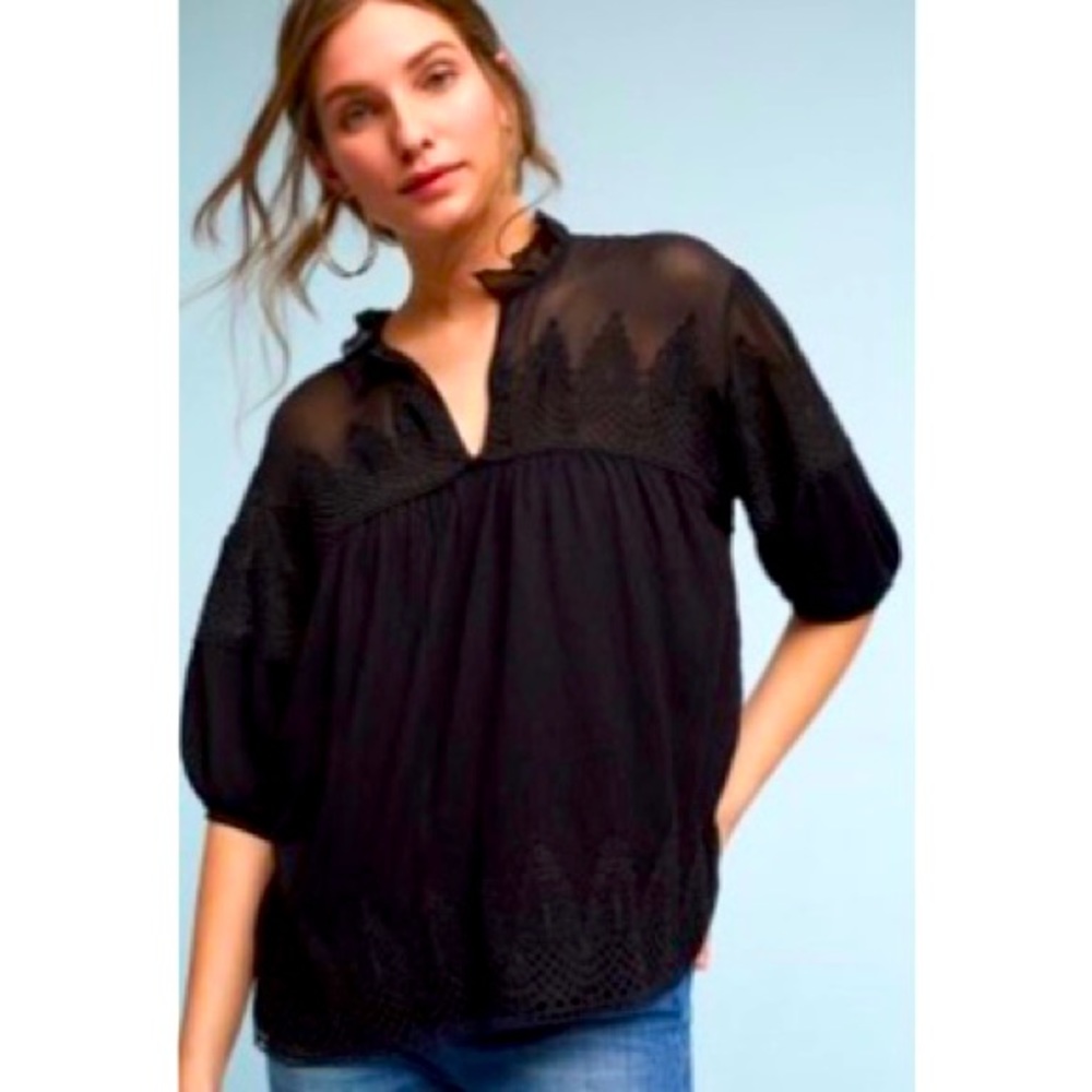 Anthropologie Maeve Giulia Lace Top